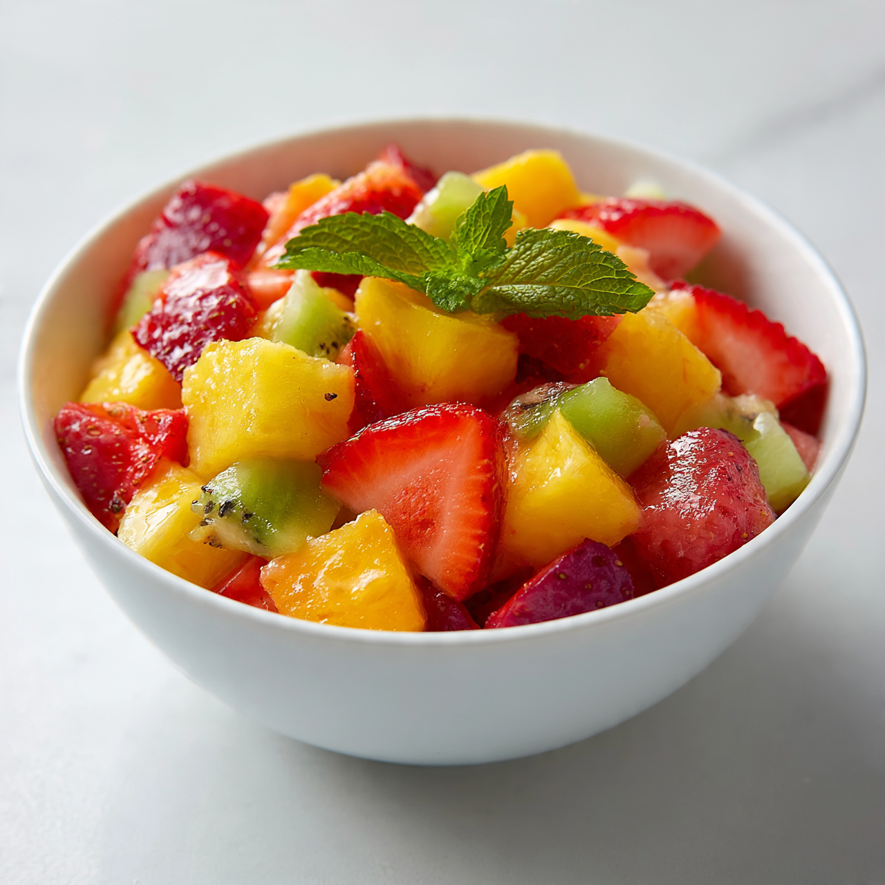 Tropical Fruit Salad With Honey Lime Dressing